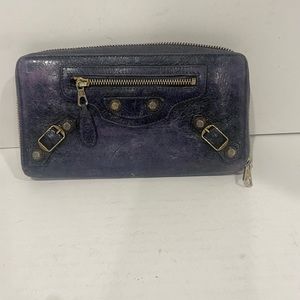 Balenciaga purple dye wallet